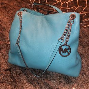 Michael kors blue shoulder bag